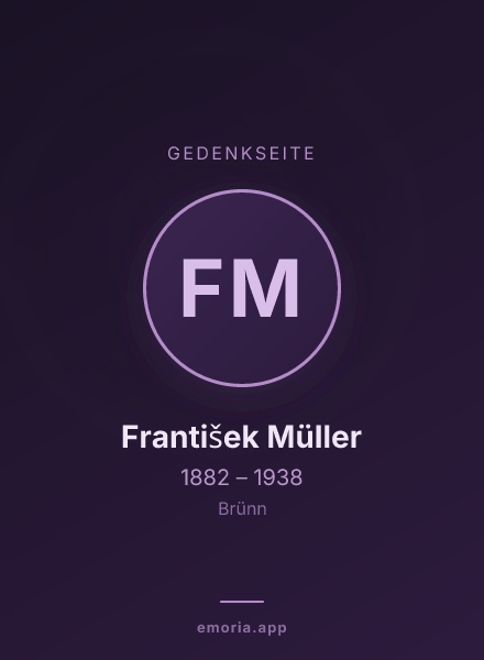 Gedenkportrait von František Müller
