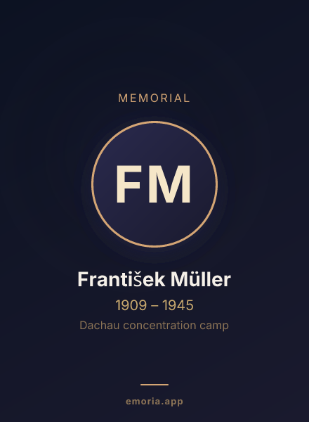 Memorial portrait of František Müller