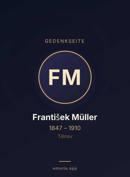 Gedenkportrait von František Müller