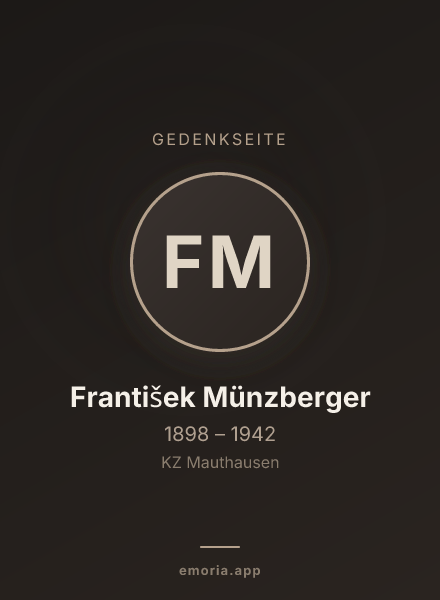 Gedenkportrait von František Münzberger
