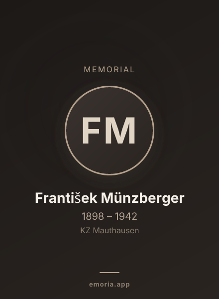 Memorial portrait of František Münzberger