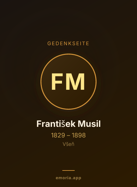 Gedenkportrait von František Musil