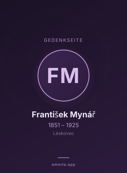 Gedenkportrait von František Mynář