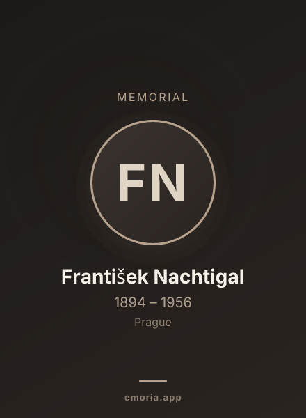 Memorial portrait of František Nachtigal
