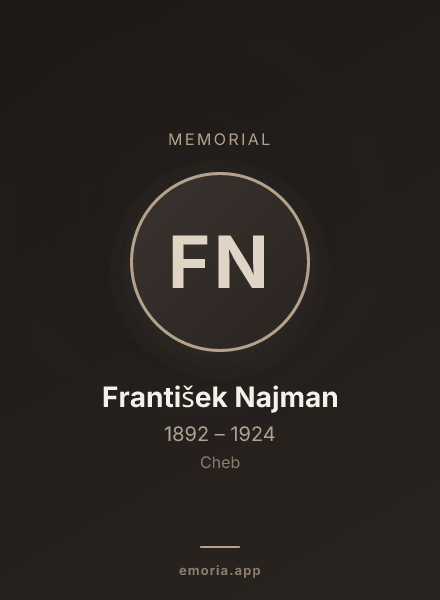 Memorial portrait of František Najman