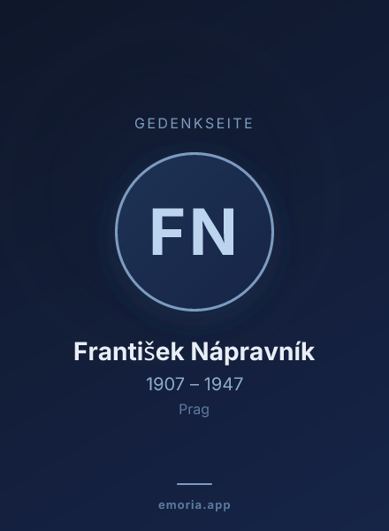 Gedenkportrait von František Nápravník