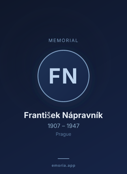 Memorial portrait of František Nápravník