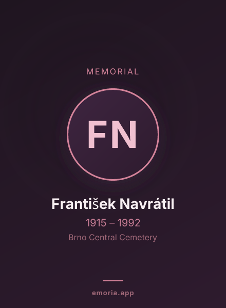 Memorial portrait of František Navrátil