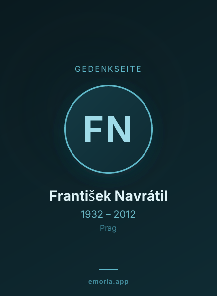 Gedenkportrait von František Navrátil