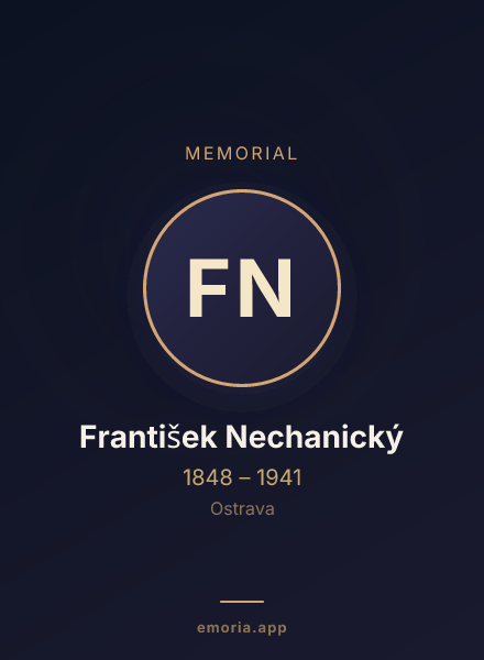 Memorial portrait of František Nechanický