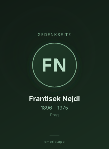 Gedenkportrait von Frantisek Nejdl