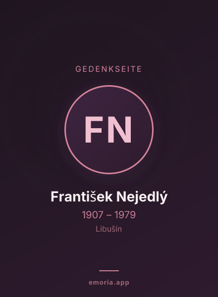 Gedenkportrait von František Nejedlý