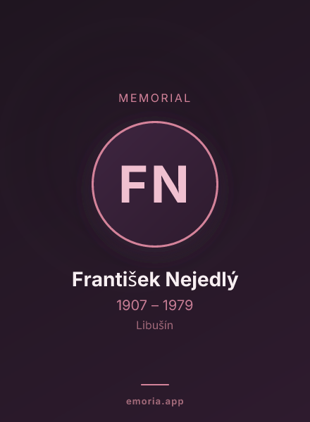 Memorial portrait of František Nejedlý