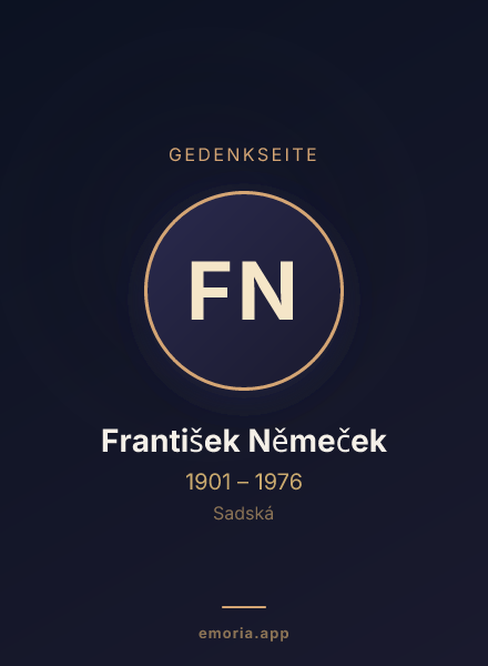 Gedenkportrait von František Němeček
