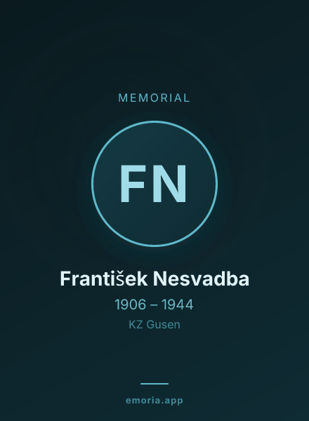 Memorial portrait of František Nesvadba