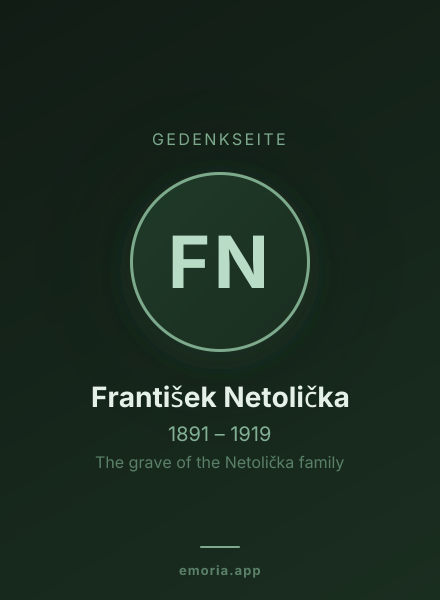 Gedenkportrait von František Netolička