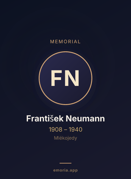 Memorial portrait of František Neumann