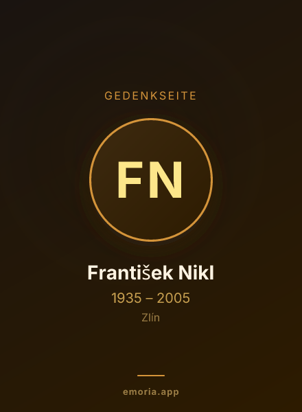Gedenkportrait von František Nikl