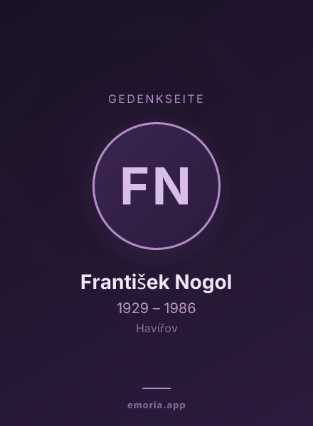Gedenkportrait von František Nogol