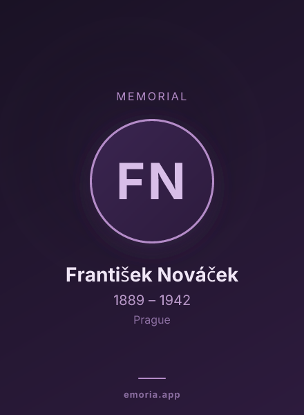 Memorial portrait of František Nováček