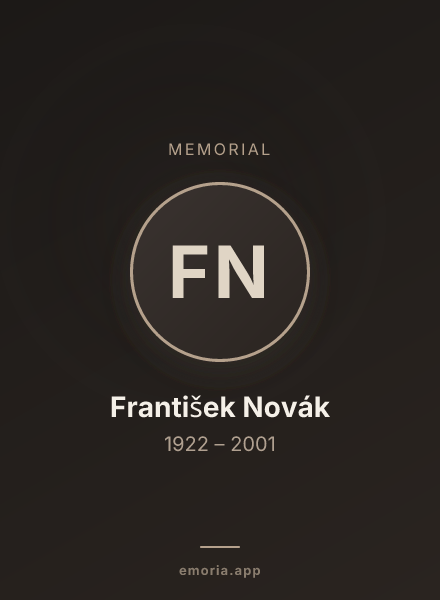Memorial portrait of František Novák