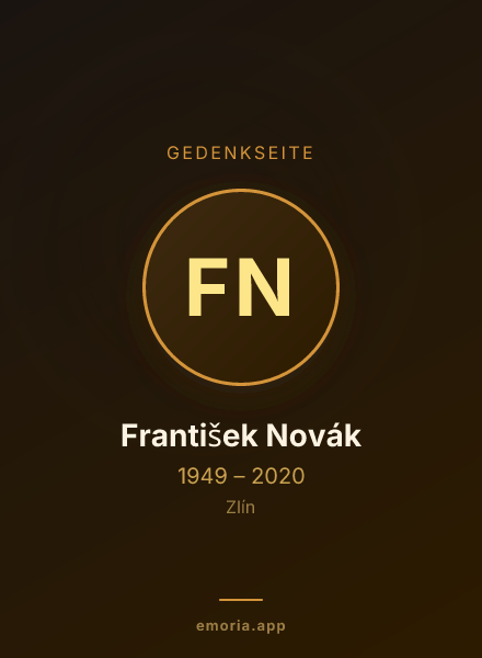 Gedenkportrait von František Novák