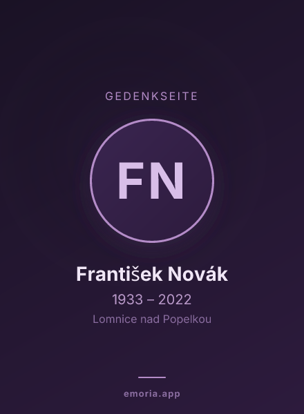 Gedenkportrait von František Novák