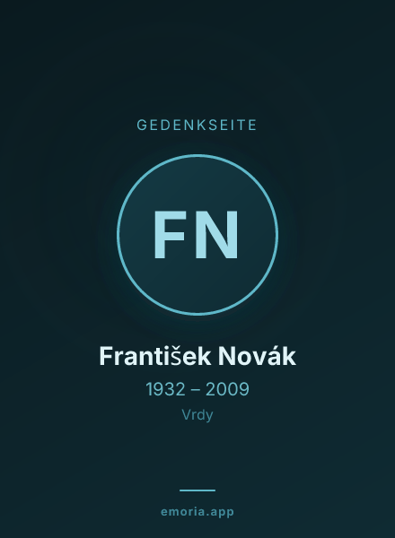Gedenkportrait von František Novák