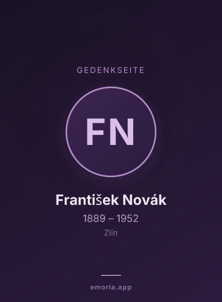 Gedenkportrait von František Novák