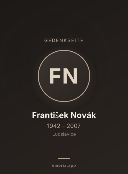 Gedenkportrait von František Novák