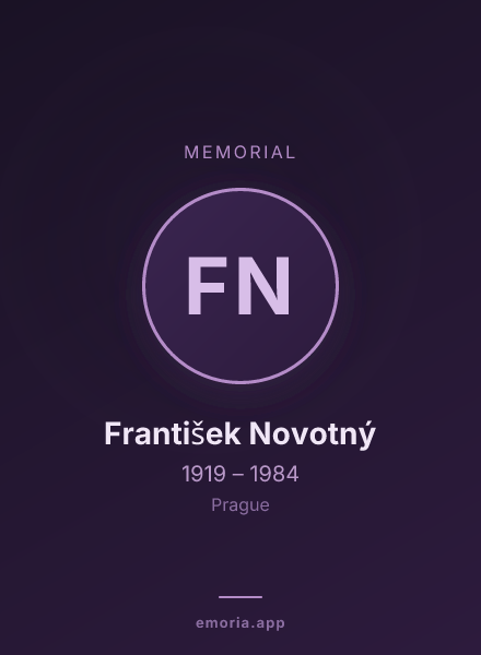 Memorial portrait of František Novotný