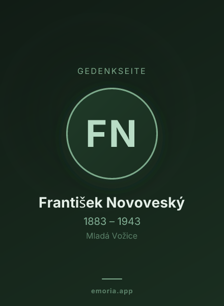 Gedenkportrait von František Novoveský