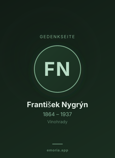 Gedenkportrait von František Nygrýn