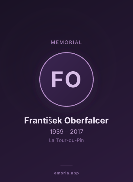 Memorial portrait of František Oberfalcer