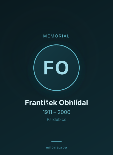 Memorial portrait of František Obhlídal