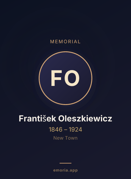 Memorial portrait of František Oleszkiewicz