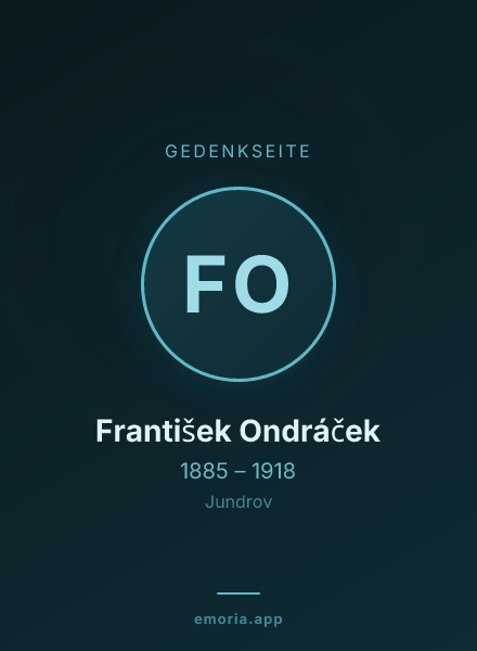 Gedenkportrait von František Ondráček