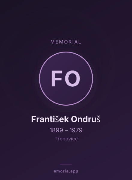 Memorial portrait of František Ondruš