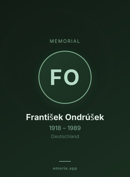 Memorial portrait of František Ondrúšek