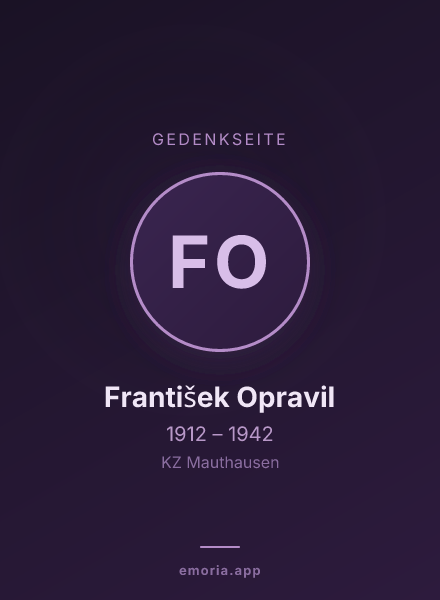 Gedenkportrait von František Opravil