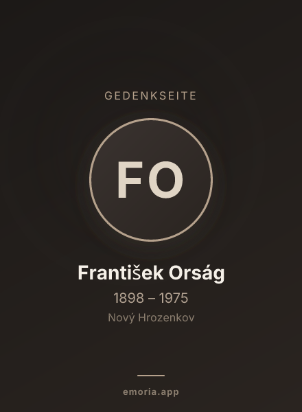 Gedenkportrait von František Orság