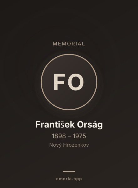 Memorial portrait of František Orság