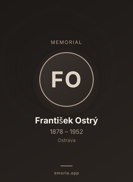 Memorial portrait of František Ostrý