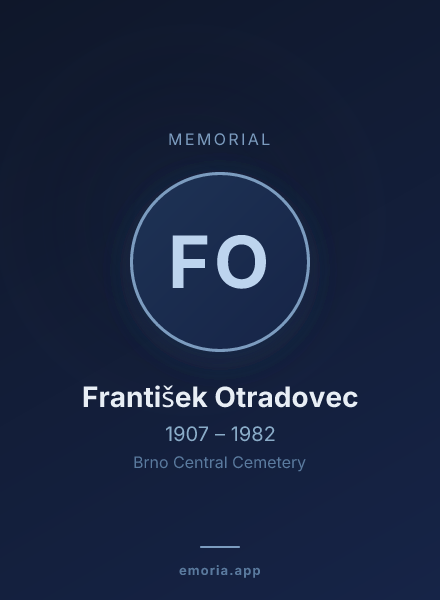 Memorial portrait of František Otradovec