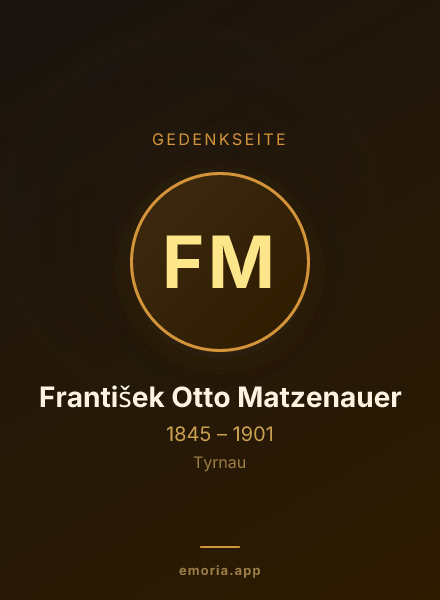 Gedenkportrait von František Otto Matzenauer