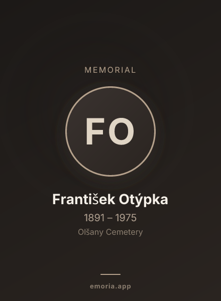 Memorial portrait of František Otýpka