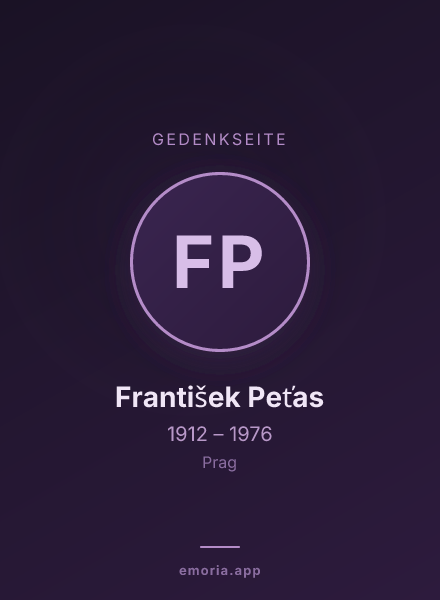Gedenkportrait von František Peťas