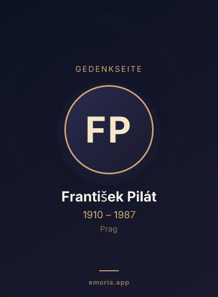 Gedenkportrait von František Pilát