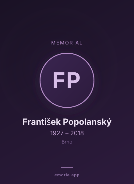 Memorial portrait of František Popolanský