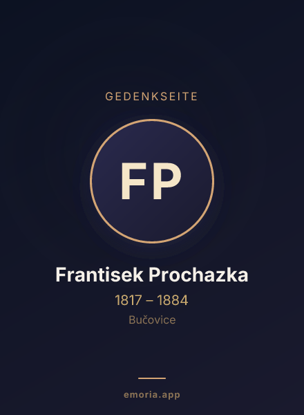 Gedenkportrait von Frantisek Prochazka